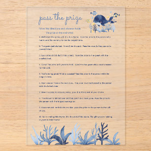 Invitations En Acrylique Jeu de Baby Shower : Passez le Prix Bébé sous l'Oc