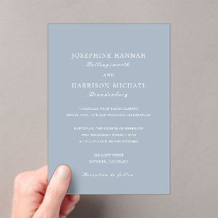 Invitations En Acrylique Joséphine Mariage traditionnel