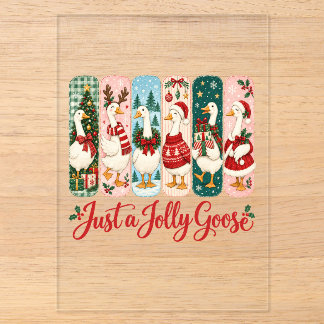 Invitations En Acrylique Juste un Noël d'oie joyeuse
