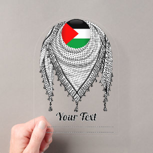Invitations En Acrylique Keffiyeh Écharpe palestinienne tissu traditionnel