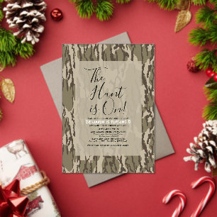 Invitations En Acrylique La chasse est lancée Carte de camouflage des terre