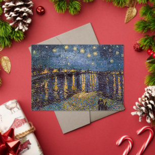 Invitations En Acrylique La Nuit étoilée sur le Rhône de Vincent Van Gogh