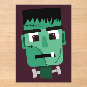 Invitations En Acrylique La tête du monstre Frankenstein