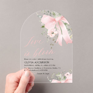 Invitations En Acrylique L'amour de la corneille rose dans la Fête des mari