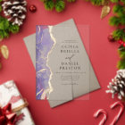 Lavande Purple Or Agate Élégant Mariage moderne