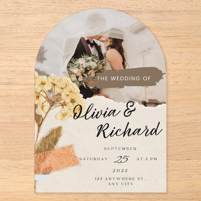 Invitations En Acrylique Le Mariage de (Recto)