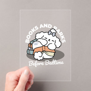 Invitations En Acrylique Livres et écorces - Conception de lecture de chien