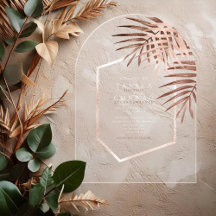 Lush Palm Leaf Mariage Terra Cotta ID956