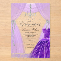 Lustre violet luxueux Sparkle Quinceanera