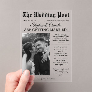 Invitations En Acrylique Magazine Editorial Journal Mariage Photo