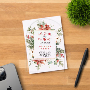 Invitations En Acrylique Mangez Un Verre Et Soyez Joyeux Cadre De Noël