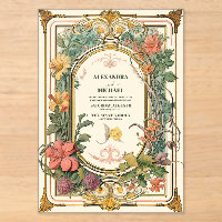 Mariage Art Nouveau Floral Vintage