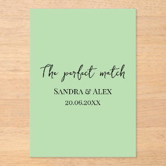 Invitations En Acrylique Mariage assorti parfait Boîte d'allumettes – Éditi