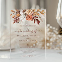 Mariage Bohème Fleurs Terracotta Rouille Feuillage