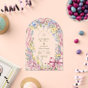 Invitations En Acrylique Mariage cadre floral vintage