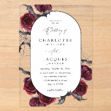 Mariage Chauves-souris Halloween Rose Rouge