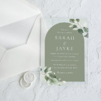 Mariage d'arche minimaliste verte moderne