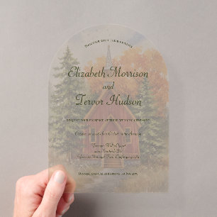 Invitations En Acrylique Mariage d'automne au parc national de Yosemite