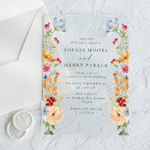 Mariage de fleurs sauvages audacieuses colorées