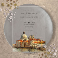 Mariage élégant à Venise avec vue sur la ville en