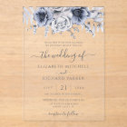 Mariage Élégant Bleu Dusty Et Floral Navy