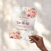Mariage en dentelle fleurie pêche rose Enregistrer