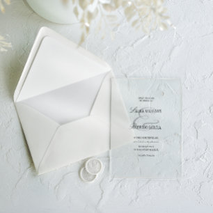 Invitations En Acrylique Mariage Intemporel Vieille Fortune