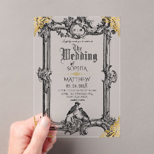 Invitations En Acrylique Mariage Médiéval Fantastique