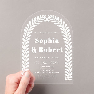 Invitations En Acrylique Mariage mexicain Blue Talavera