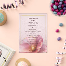 Mariage minimaliste moderne rose et or