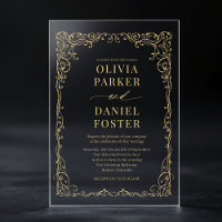 Mariage minimaliste moderne victorien en or