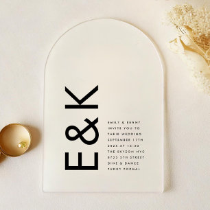 Invitations En Acrylique Mariage Monogramme ultra moderne