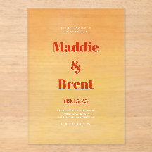 Mariage orange moderne brillant et gras