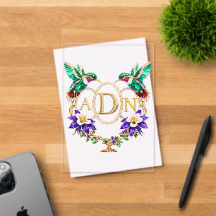 Invitations En Acrylique Mariage personnalisé ADN Colibri Toutes lettres