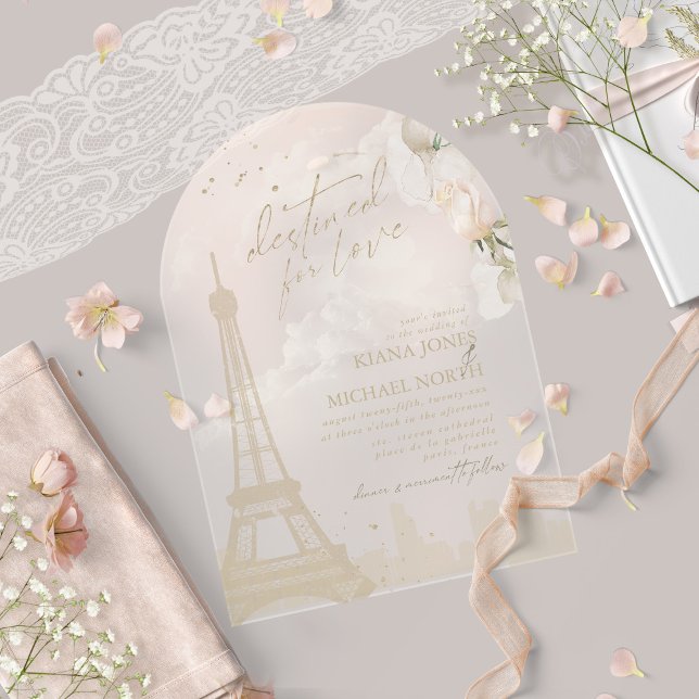 Invitations En Acrylique Mariage Romance Blush Arch ID870 (Créateur téléchargé)