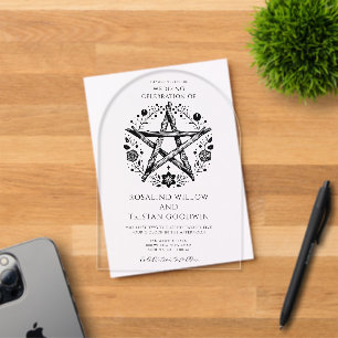 Invitations En Acrylique Mariage romantique païen Wicca