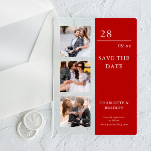 Invitations En Acrylique Mariage Simple Enregistrer La Photo Date