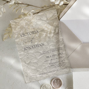 Invitations En Acrylique Mariage simple moderne 