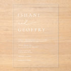 Mariage transparent minimaliste simple et élégant