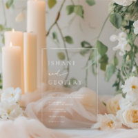 Mariage transparent minimaliste simple et élégant