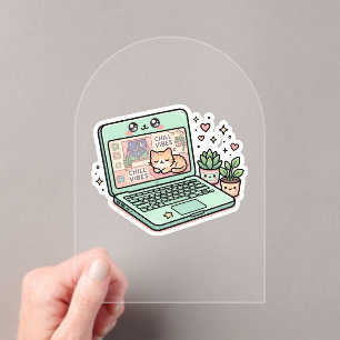 Invitations En Acrylique Mignon Kawaii Stickers pour ordinateur portable av