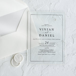 Invitations En Acrylique Minimaliste Rustique Élégant Moderne Simple Mariag