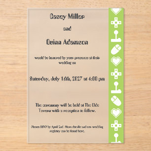 Invitations En Acrylique Mode multijoueur dans le mariage en acrylique Peri