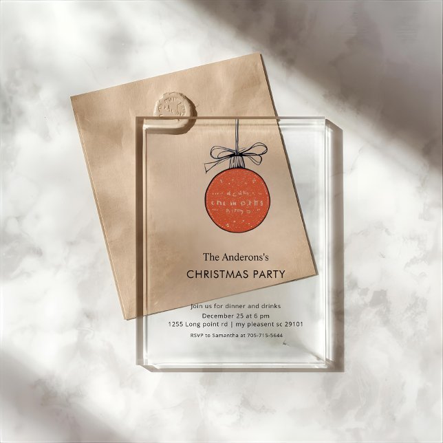 Invitations En Acrylique Modern Acrylic Christmas Ornament (Créateur téléchargé)