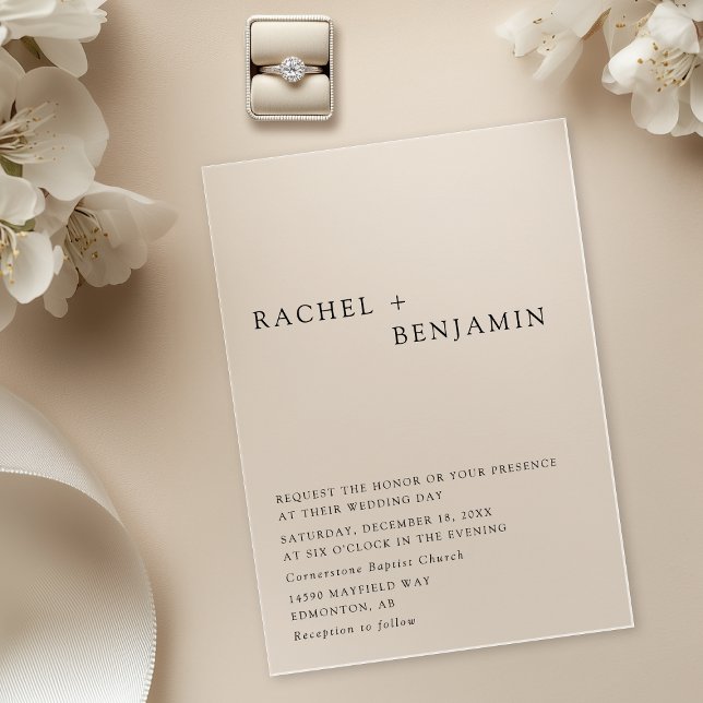 Invitations En Acrylique Moderne Élégant Temps Minimaliste Classique (Créateur téléchargé)