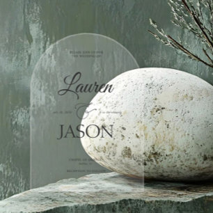 Invitations En Acrylique Noms minimalistes modernes Calligraphie noir