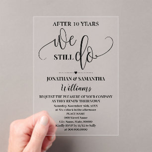Invitations En Acrylique Nous faisons encore l'Anniversaire minimaliste mod