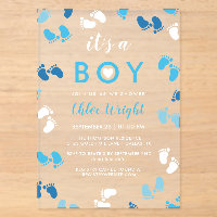 Nuances de bleu C'est un garçon Empreintes de bébé