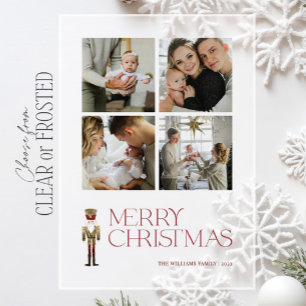 Invitations En Acrylique Nutcracker moderne Joyeux Noël 4 Fête de la Photo