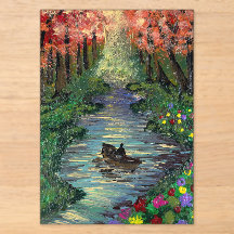 Œuvre d'art faite main - Orang arbres